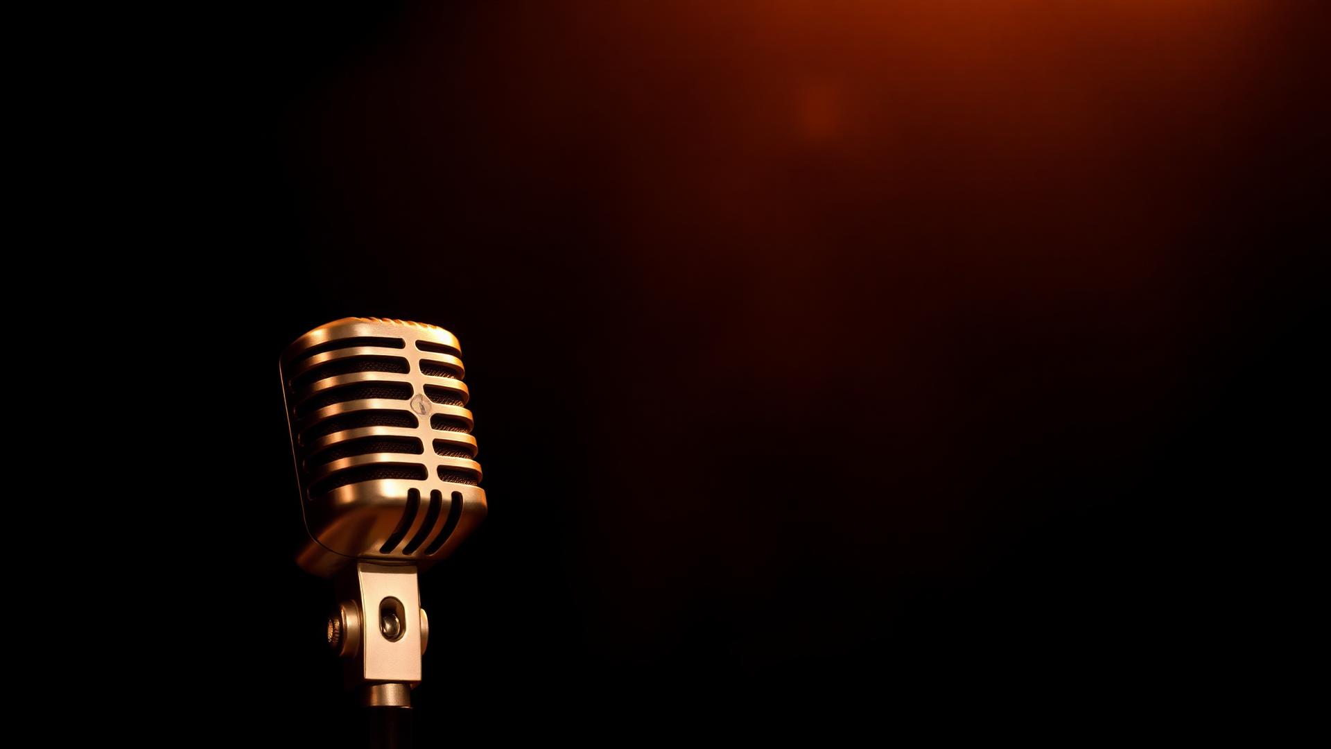 Vintage stage microphone
